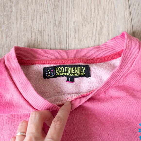 MAUI and sons pink crew neck sweater Large - Picture 4 of 11